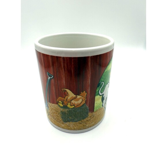 Vintage Houston Harvest Stoneware Cow and Chicken 12oz. Coffee Mug - Picture 3 of 6